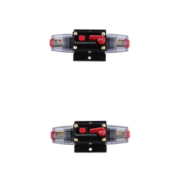 2pack car audio inline circuit breaker reset fuse holder for stereo switch system protection, 12v-24v dc, 60 amp & 20 amp
2pack car audio inline circuit breaker reset fuse holder for stereo switch system protection, 12v-24v dc, 60 amp & 20 amp