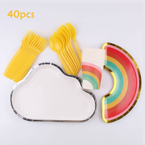 rainbow-themed tableware disposable tableware plates birthday parties banquet party dinners parties decorations party supplies
rainbow-themed tableware disposable tableware plates birthday parties banquet party dinners parties decorations party supplies