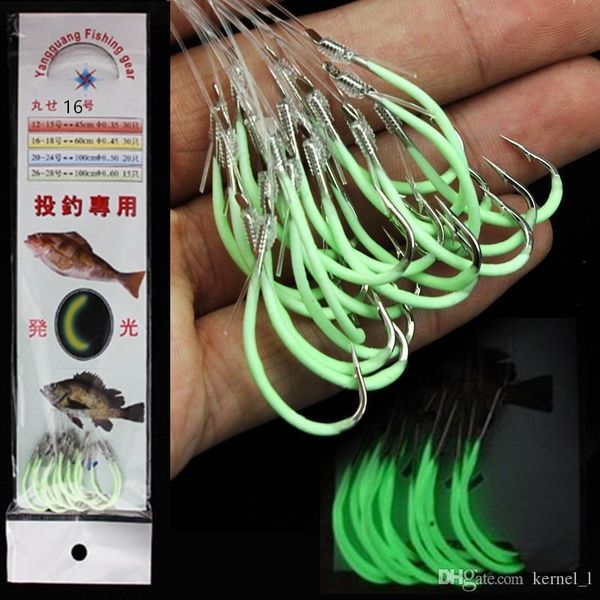 30pcs pack 12-18# luminous lures hook (with fishing line) barbed hooks fishing hooks pesca carp fishing tackle accessories
30pcs pack 12-18# luminous lures hook (with fishing line) barbed hooks fishing hooks pesca carp fishing tackle accessories