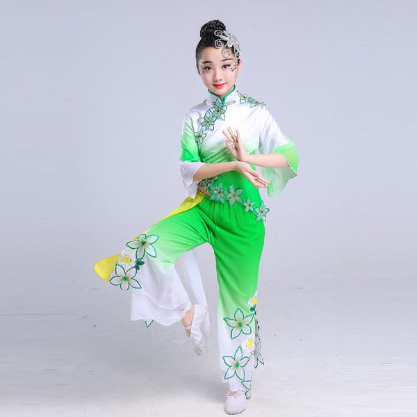 chinese classic folk dance costume for girl yangko dancing dress waist drum clothing children traditional fan dance costumes, Black;red
chinese classic folk dance costume for girl yangko dancing dress waist drum clothing children traditional fan dance costumes, Black;red