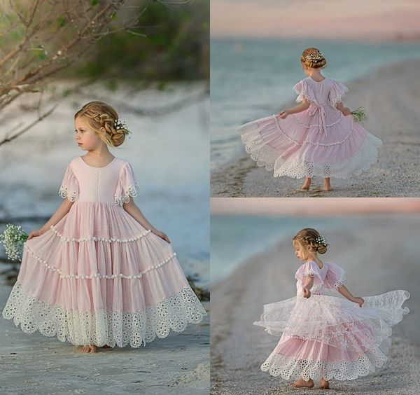 pink bohemian flower girl dresses lace a line ankle length jewel neck little girls pageant dress custom made cute kids formal gown, White;blue
pink bohemian flower girl dresses lace a line ankle length jewel neck little girls pageant dress custom made cute kids formal gown, White;blue