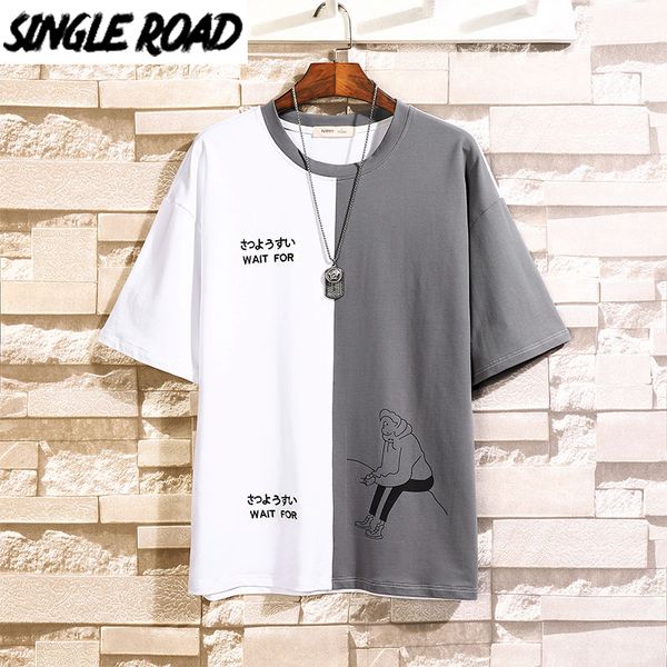 singleroad man's patchwork t-shirt men 2020 oversized cotton punk hip hop japanese streetwear harajuku tshirt male t shirt men, White;black
singleroad man's patchwork t-shirt men 2020 oversized cotton punk hip hop japanese streetwear harajuku tshirt male t shirt men, White;black