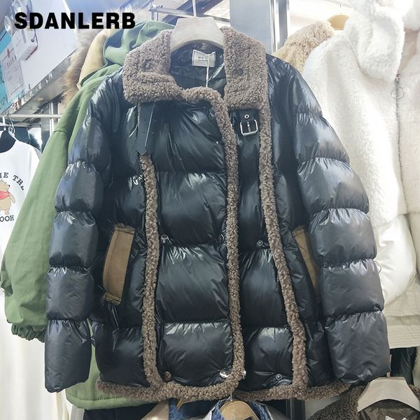 2019 winter parka women new korean loose stand-collar glossy panel faux lambs fur padded women's thick cotton parkas coat, Black
2019 winter parka women new korean loose stand-collar glossy panel faux lambs fur padded women's thick cotton parkas coat, Black