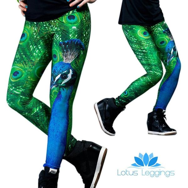 new style peacock pattern digital printing sportswear outdoor skinny leggings polyester elastic force breathable leggings, Black
new style peacock pattern digital printing sportswear outdoor skinny leggings polyester elastic force breathable leggings, Black