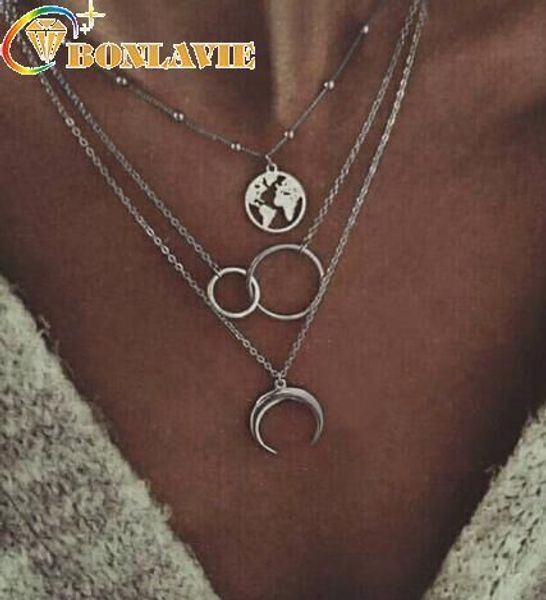 online retailers fashion multi-storey moon map necklace woman personality posimi second wind multi-storey necklace woman, Silver
online retailers fashion multi-storey moon map necklace woman personality posimi second wind multi-storey necklace woman, Silver