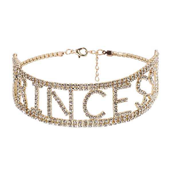 crystal diamante rhinestone woman chocker princess necklace, Silver 
crystal diamante rhinestone woman chocker princess necklace, Silver