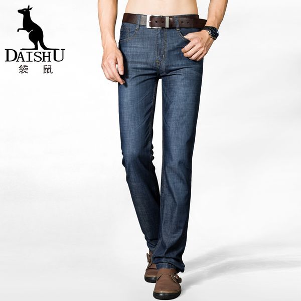 daishu lightweight mens jeans classic straight denim summer jeans with zipper pleated slim blue men's long pants trousers
daishu lightweight mens jeans classic straight denim summer jeans with zipper pleated slim blue men's long pants trousers