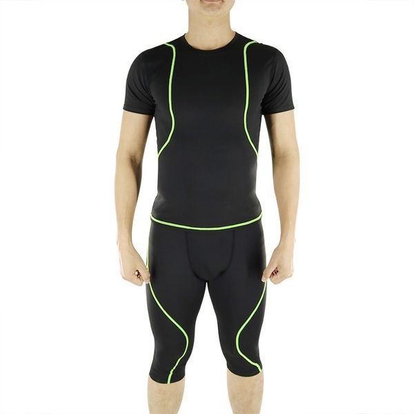 2019 design new compression running set quick dry fitness tights running suit men basketball gym jogging sports suit, Black;blue 
2019 design new compression running set quick dry fitness tights running suit men basketball gym jogging sports suit, Black;blue