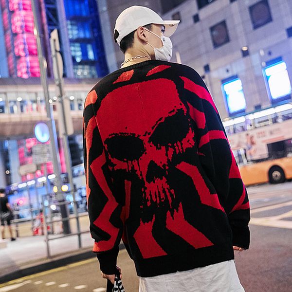 new fashion retro men sweater round neck sweater rainbow striped couple men and women lovers loose, White;black
new fashion retro men sweater round neck sweater rainbow striped couple men and women lovers loose, White;black
