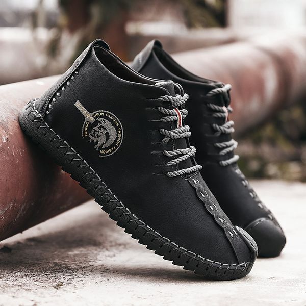 men casual shoes fashion vintage handmade leather shoes outdoor comfortable flats tide plus size 57 57, Black
men casual shoes fashion vintage handmade leather shoes outdoor comfortable flats tide plus size 57 57, Black