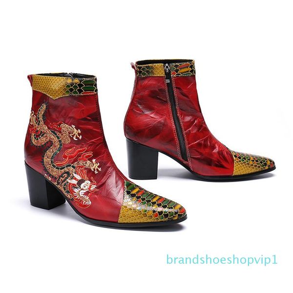 fashion men boots red genuine leather slip-on ankle boots wing tip metal capped toe casual short boots 11#20/20d50, Black
fashion men boots red genuine leather slip-on ankle boots wing tip metal capped toe casual short boots 11#20/20d50, Black