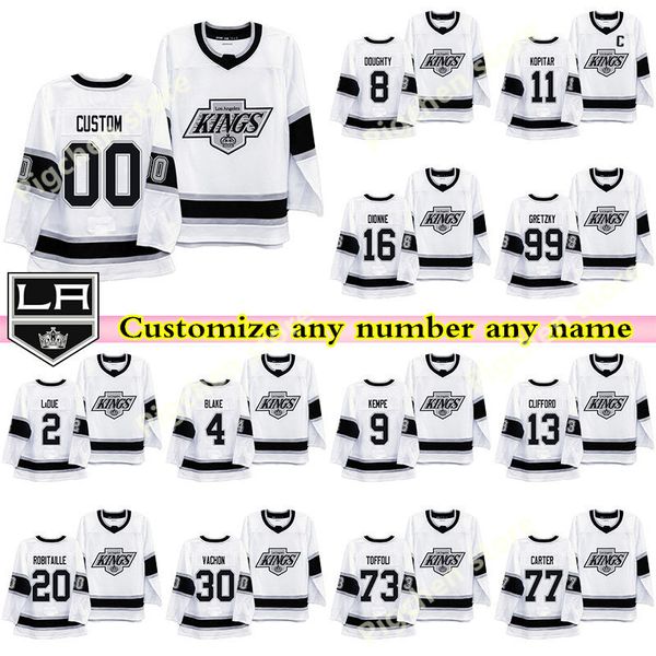 custom los angeles kings white heritage throwback 90s jersey 99 gretzky 11 anze kopitar 32 quick any name any number hockey jerseys, Black;red
custom los angeles kings white heritage throwback 90s jersey 99 gretzky 11 anze kopitar 32 quick any name any number hockey jerseys, Black;red