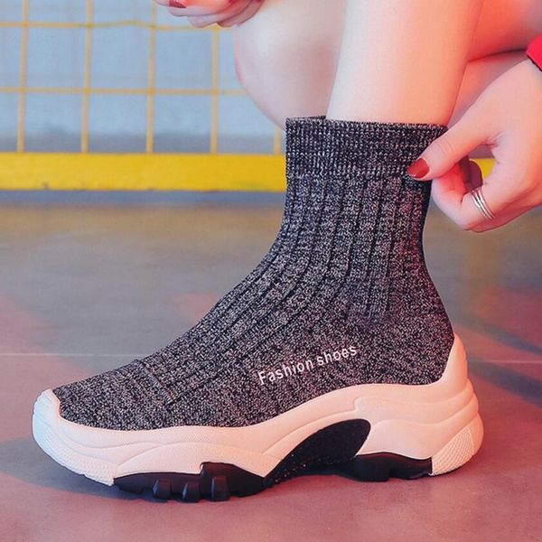 2019 knitting high shoes woman black/gray sock boots thick bottom platform ankle boots women wedges weave winter s384
2019 knitting high shoes woman black/gray sock boots thick bottom platform ankle boots women wedges weave winter s384