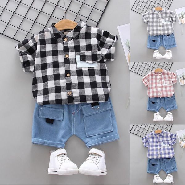 baby boy summer clothes set toddler kids baby boys plaid t-shirt +denim shorts outfits set casual fashion for costume, White
baby boy summer clothes set toddler kids baby boys plaid t-shirt +denim shorts outfits set casual fashion for costume, White