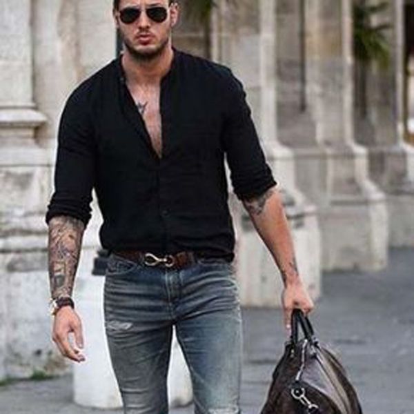 men's fashion camisa masculina long sleeve solid color lapel business or casual shirt blouse all size -3xla55, White;black
men's fashion camisa masculina long sleeve solid color lapel business or casual shirt blouse all size -3xla55, White;black