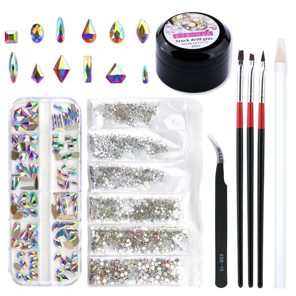 120 pcs multi shapes glass crystal ab rhinestones for nail art craft mix flat back crystal nails accessories 3d decorations
120 pcs multi shapes glass crystal ab rhinestones for nail art craft mix flat back crystal nails accessories 3d decorations