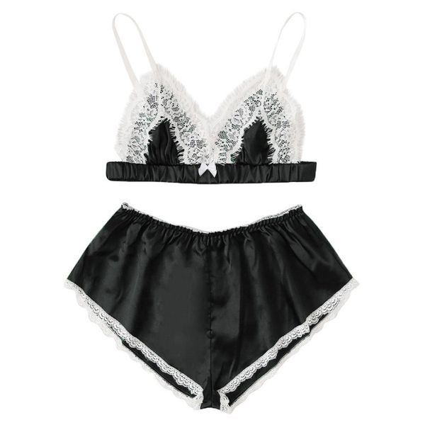 pyjamas women summer 2019 fashion silk lace splic stain lingerie bowknot set pajamas bra+shorts sleepwear camis sleepwearbb3, Blue;gray
pyjamas women summer 2019 fashion silk lace splic stain lingerie bowknot set pajamas bra+shorts sleepwear camis sleepwearbb3, Blue;gray