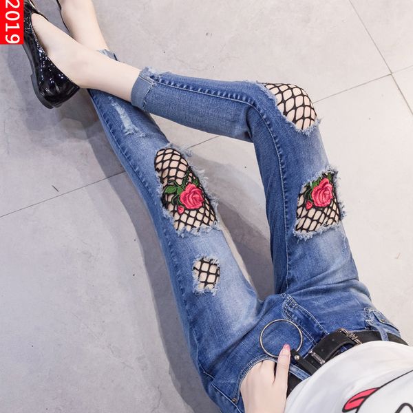 high waist jeans female knee hole skinny pencil denim pants strech blue hole ripped plus size jeans buttons long trousers k61
high waist jeans female knee hole skinny pencil denim pants strech blue hole ripped plus size jeans buttons long trousers k61