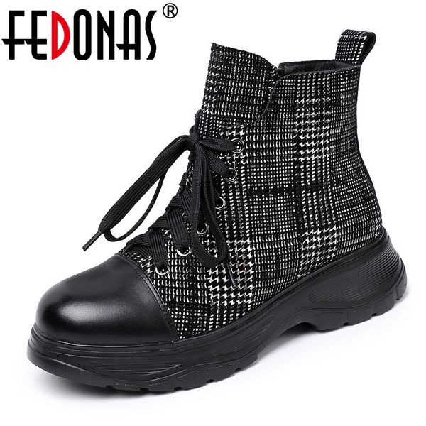 fedonas classic cross-tied women ankle boots genuine leather sports platform shoes woman casual female basic winter warm shoes, Black
fedonas classic cross-tied women ankle boots genuine leather sports platform shoes woman casual female basic winter warm shoes, Black