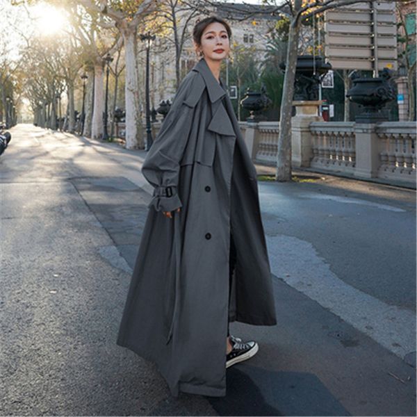 women's trench coats 2021 long coat women spring autumn windbreaker female overcoats m485, Tan;black
women's trench coats 2021 long coat women spring autumn windbreaker female overcoats m485, Tan;black