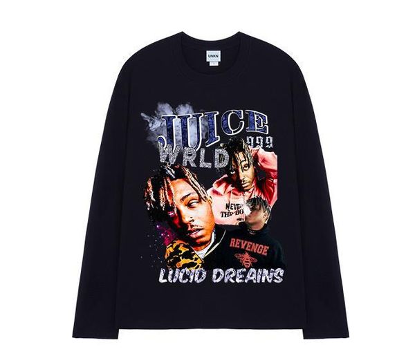 juice wrld printed t shirts men women hiphop spring rip tshirts, White;black