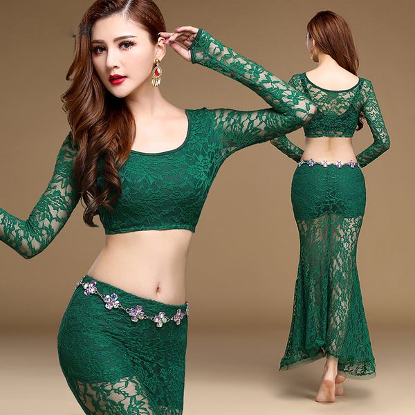 new lace belly dance costumes lace long skirt 2pcs belly dance suit for women exercise suits, Black;red
new lace belly dance costumes lace long skirt 2pcs belly dance suit for women exercise suits, Black;red