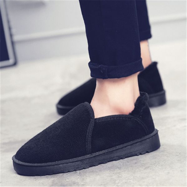 snow boots men's winter cotton shoes plus velvet warm men's short boots low to help shoes lovers, Black 
snow boots men's winter cotton shoes plus velvet warm men's short boots low to help shoes lovers, Black