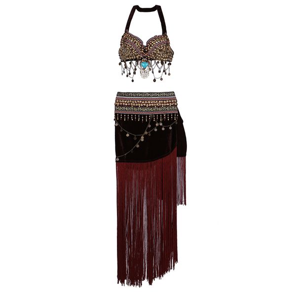 women dancewear size s-xl outfit 2 pieces bra and hip scarf overskirt tribal belly dance costume set, Black;red
women dancewear size s-xl outfit 2 pieces bra and hip scarf overskirt tribal belly dance costume set, Black;red