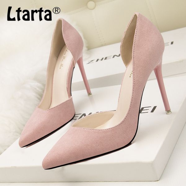 ltarta stiletto high heel women's shoes suede thin shallow mouth shoes pointed side hollow professional women's zwm, Black
ltarta stiletto high heel women's shoes suede thin shallow mouth shoes pointed side hollow professional women's zwm, Black