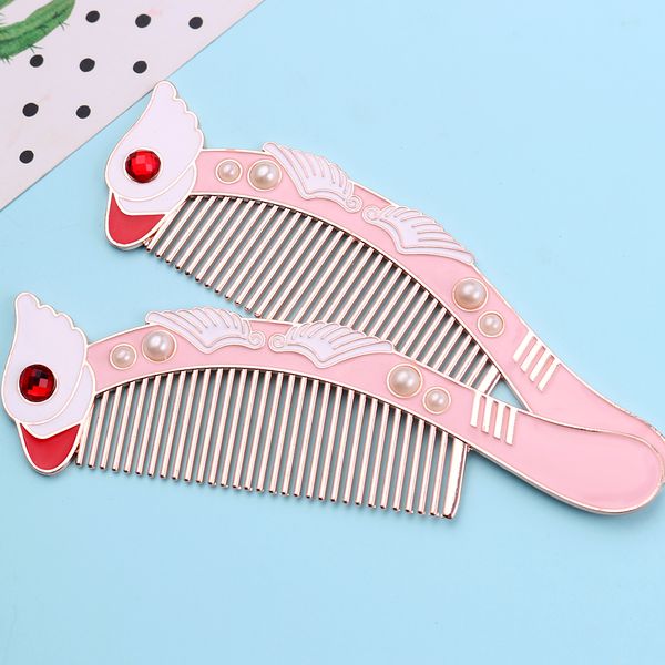 japan anime magic comb cardcaptor sakura bird head kawaii comb card captor sakura girls gift pink metal hair combs hairbrush, Silver
japan anime magic comb cardcaptor sakura bird head kawaii comb card captor sakura girls gift pink metal hair combs hairbrush, Silver