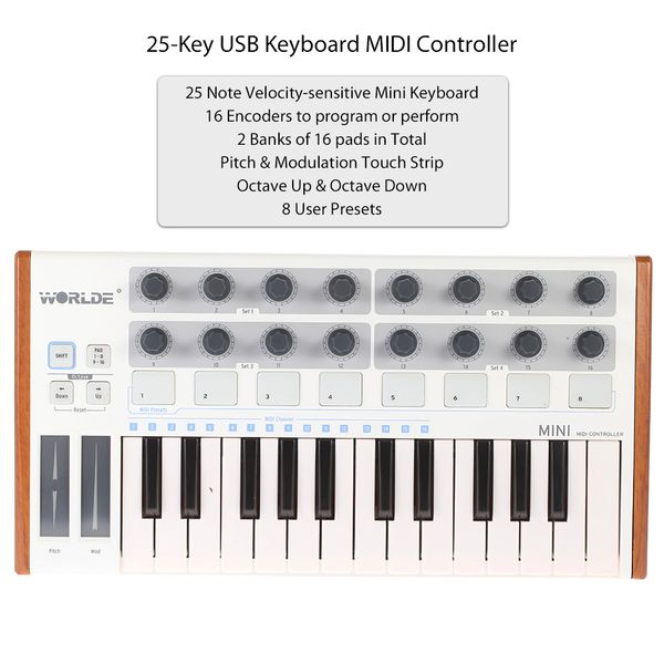 worlde midi keyboard controller 25 keys midi controller with drum pad ultra-portable usb midi drum pad and keyboard controller
worlde midi keyboard controller 25 keys midi controller with drum pad ultra-portable usb midi drum pad and keyboard controller