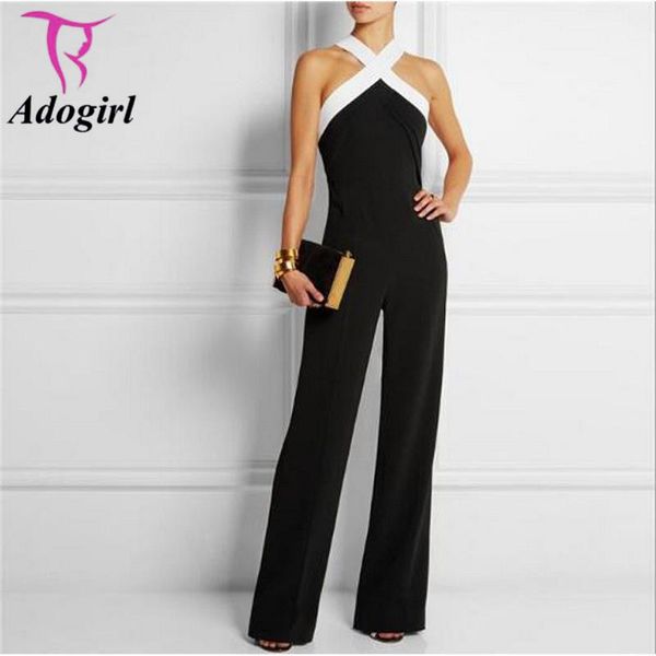 off shoulder jumpsuit halter neck elegant ladies slim party overalls elegant women jumpsuit sleeveless night club rompers, Black;white
off shoulder jumpsuit halter neck elegant ladies slim party overalls elegant women jumpsuit sleeveless night club rompers, Black;white