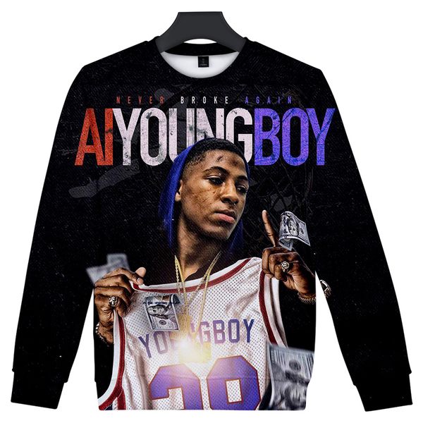 youngboy never broke again 3d women/men o-neck sweatshirts fashion long sleeve sweatshirt trendy streetwear clothes, Black
youngboy never broke again 3d women/men o-neck sweatshirts fashion long sleeve sweatshirt trendy streetwear clothes, Black