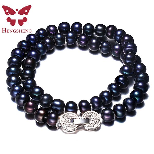 elegant black natural freshwater pearl necklace for women thickness 9-10mm pearl jewelry 40cm 45cm 50cm 60cm, Silver
elegant black natural freshwater pearl necklace for women thickness 9-10mm pearl jewelry 40cm 45cm 50cm 60cm, Silver