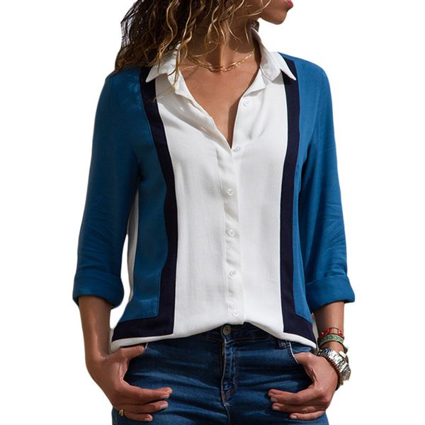 women striped plaid blouses 2019 fashion ladies chiffon office shirt long sleeve blouse shirt women plus size blusas femininas, White
women striped plaid blouses 2019 fashion ladies chiffon office shirt long sleeve blouse shirt women plus size blusas femininas, White