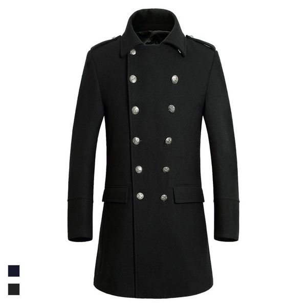 new mens long wool pea coat winter designer fashion plus size business casual wool coat men outwear casaco masculino bf1809, Black
new mens long wool pea coat winter designer fashion plus size business casual wool coat men outwear casaco masculino bf1809, Black