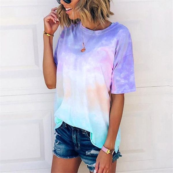 jaycosin creative tie-dye fashion casual women t-shirt large size loose summer short sleeve t shirt round neck ladies tee, White
jaycosin creative tie-dye fashion casual women t-shirt large size loose summer short sleeve t shirt round neck ladies tee, White