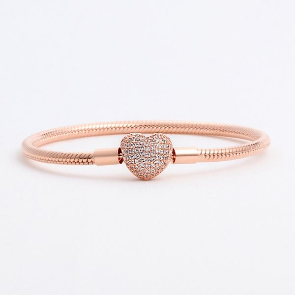 fashion heart shaped real silver bracelet for pandora 925 sterling silver rose gold cz diamond wild snake bone chain bracelet with original, Golden;silver
fashion heart shaped real silver bracelet for pandora 925 sterling silver rose gold cz diamond wild snake bone chain bracelet with original, Golden;silver