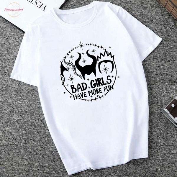 women clothes 2020 funny bad girls have more fun villain shirt maleficent evil queen graphic tee shirt women cool, White
women clothes 2020 funny bad girls have more fun villain shirt maleficent evil queen graphic tee shirt women cool, White