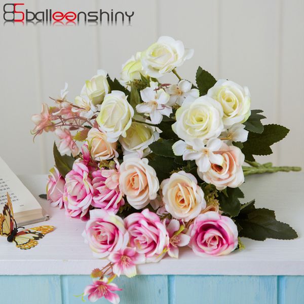 balleenshiny 10 heads pink rose artificial flowers bouquet silk cloth fake flowers home table vase props party wedding ornament
balleenshiny 10 heads pink rose artificial flowers bouquet silk cloth fake flowers home table vase props party wedding ornament