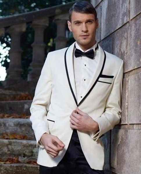 slim fit one button ivory groom tuxedos groomsmen men's wedding prom suits blazer with black pants (jacket+pants+bow tie, White;black
slim fit one button ivory groom tuxedos groomsmen men's wedding prom suits blazer with black pants (jacket+pants+bow tie, White;black