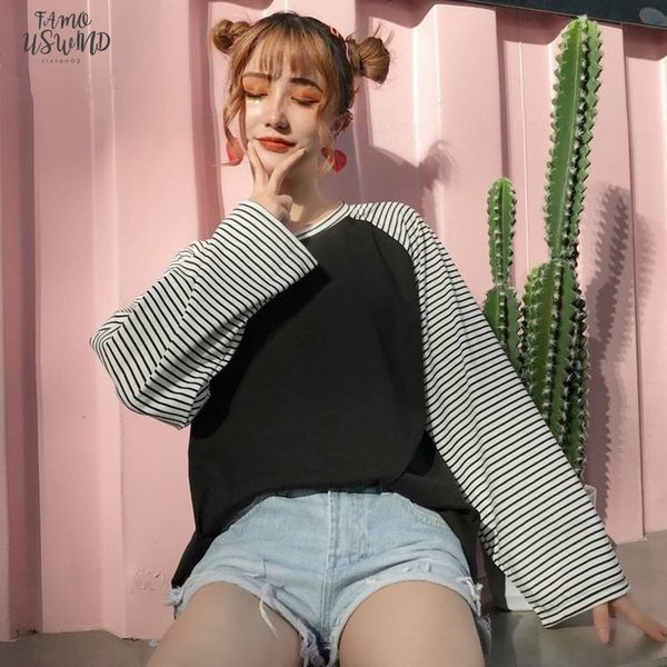 harajuku women t shirt striped casual long sleeve tee loose female spring autumn bottoming striped drop shipping, White
harajuku women t shirt striped casual long sleeve tee loose female spring autumn bottoming striped drop shipping, White