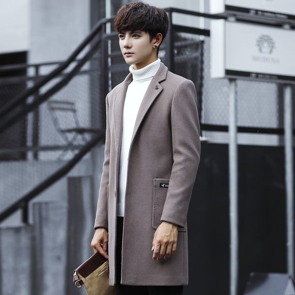 single breasted mens coats 2018 winter pockets wool blend coat and jacket warm male coats, Black
single breasted mens coats 2018 winter pockets wool blend coat and jacket warm male coats, Black