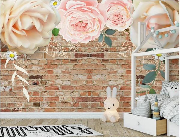 3d wall murals wallpaper custom p on the wall 3d stereo brick wall rose flower flower vine background wallpaper home decoration
3d wall murals wallpaper custom p on the wall 3d stereo brick wall rose flower flower vine background wallpaper home decoration