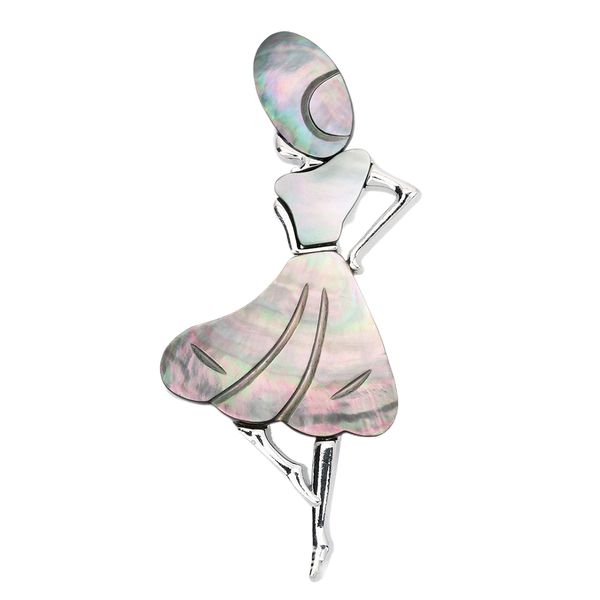 piercing brooch pin collar decor badge corsage jewelry women, Gray 
piercing brooch pin collar decor badge corsage jewelry women, Gray