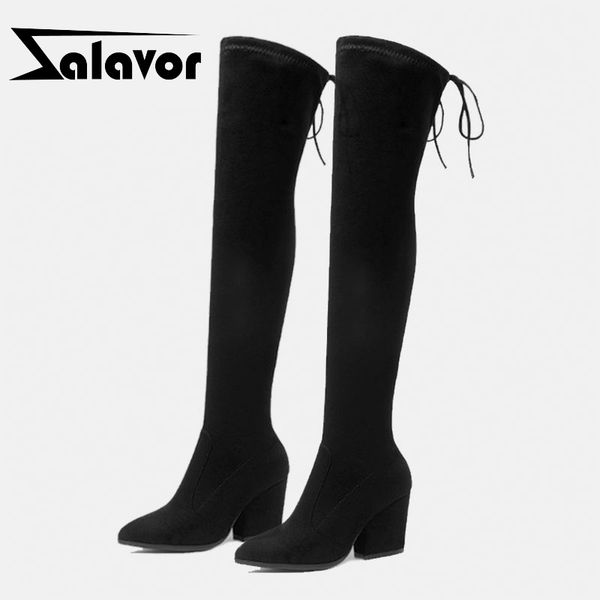 zalavor winter high heels shoes women over knee boots soft boots warm fur office shoes women footwear size 34-43, Black
zalavor winter high heels shoes women over knee boots soft boots warm fur office shoes women footwear size 34-43, Black