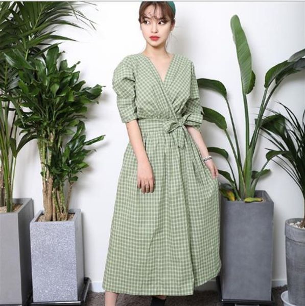 хлопок лен с коротким рукавом летнее платье мода плед v-образным вырезом prairie chic ins платье девушки корейский дизайн женщины повседневн, Black;gray
хлопок лен с коротким рукавом летнее платье мода плед v-образным вырезом prairie chic ins платье девушки корейский дизайн женщины повседневн, Black;gray