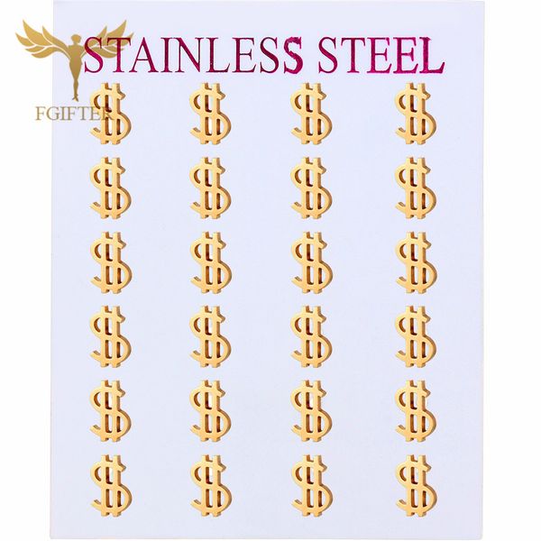 fashion us dollar symbol stud earrings men women stainless steel jewelry 12 pairs earring studs set, Golden;silver
fashion us dollar symbol stud earrings men women stainless steel jewelry 12 pairs earring studs set, Golden;silver