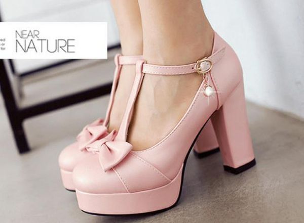 2019 women's shoes in spring and autumn with new style high heel coarse heel round head waterproof table bowknot @2061, Black
2019 women's shoes in spring and autumn with new style high heel coarse heel round head waterproof table bowknot @2061, Black