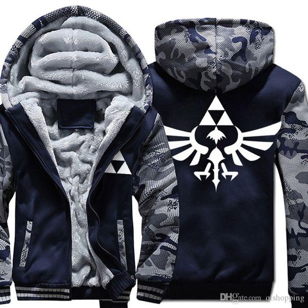 zelda hoodie camouflage coat cardigan coat winter thicken fleece cotton coat cashmere hoodie zipper jacket warm sweatshirt us eu size, Blue;black 
zelda hoodie camouflage coat cardigan coat winter thicken fleece cotton coat cashmere hoodie zipper jacket warm sweatshirt us eu size, Blue;black